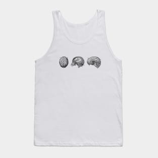 Brain Diagram - Three Views - Vintage Anatomy Tank Top